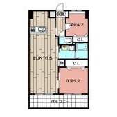 ＭＤＩプロスディブロ黒崎駅前の間取り画像