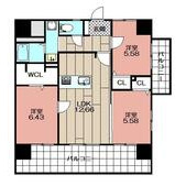 THE SQUARE・Glory Residenceの間取り画像