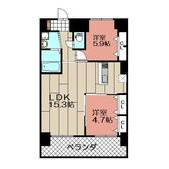 MDIプロスコルディア黒崎駅前の間取り画像