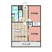 ヒルズリバーサイドＢの間取り画像